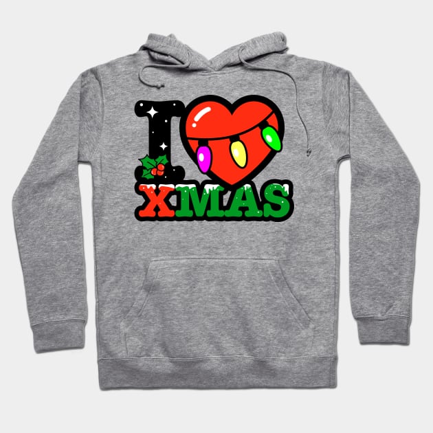 I heart christmas lights xmas Hoodie by opippi